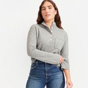 Everlane grey recashmere crop sweater